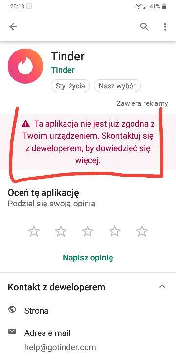 dlaczego nie mogę pobrać tindera|Dlaczego nie ma Tindera w Sklepie Play